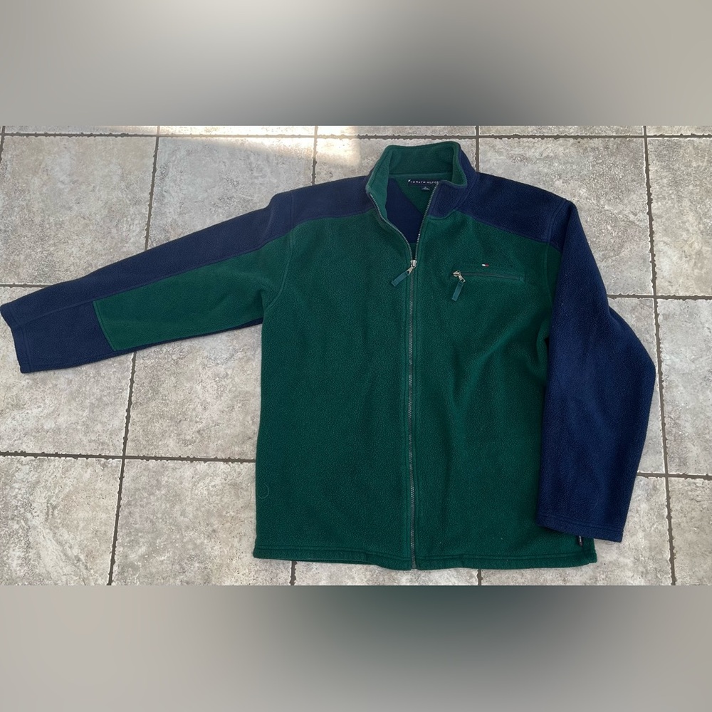 Tommy Hilfiger green and blue pullover